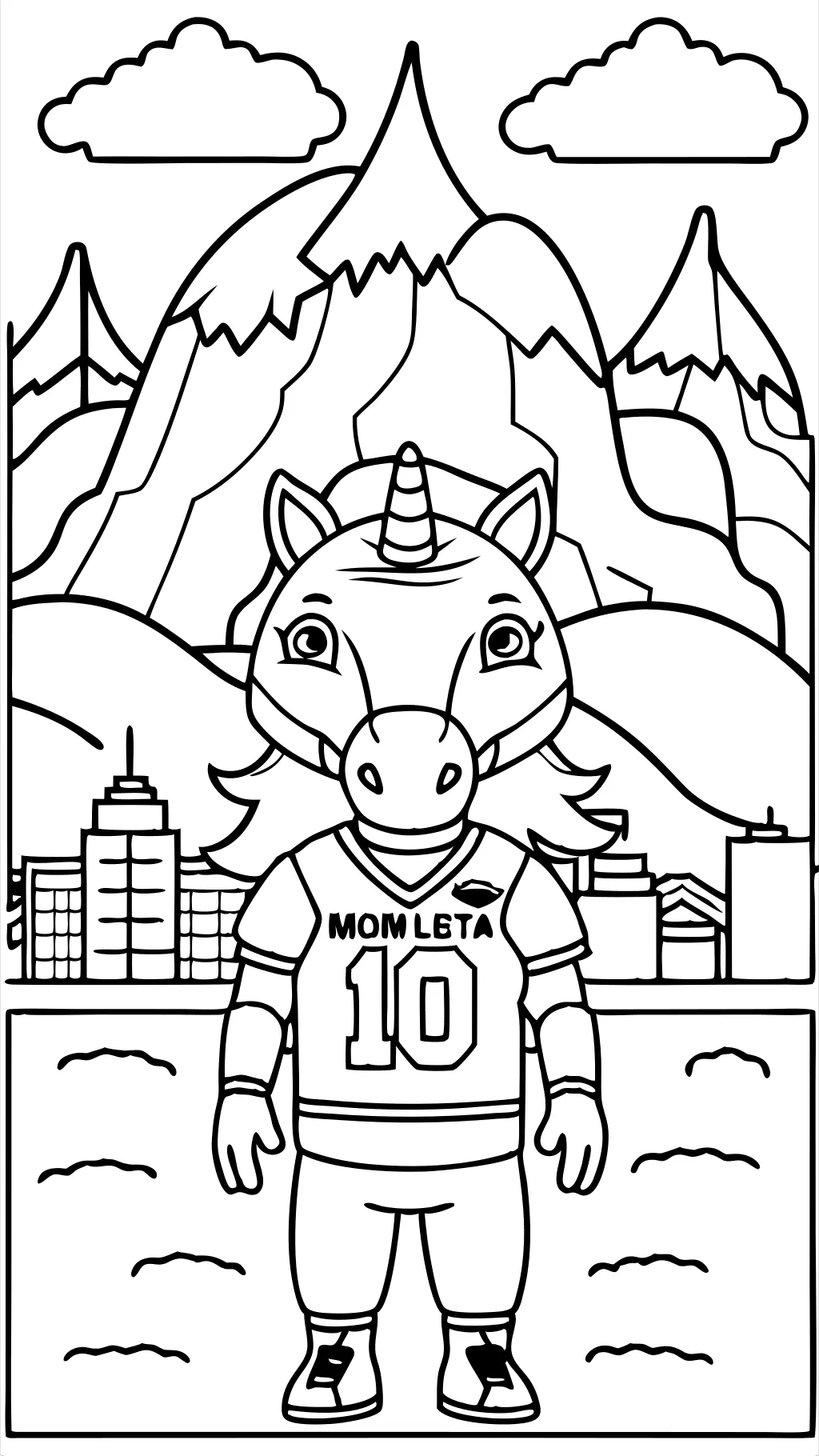 coloriage de Denver Broncos